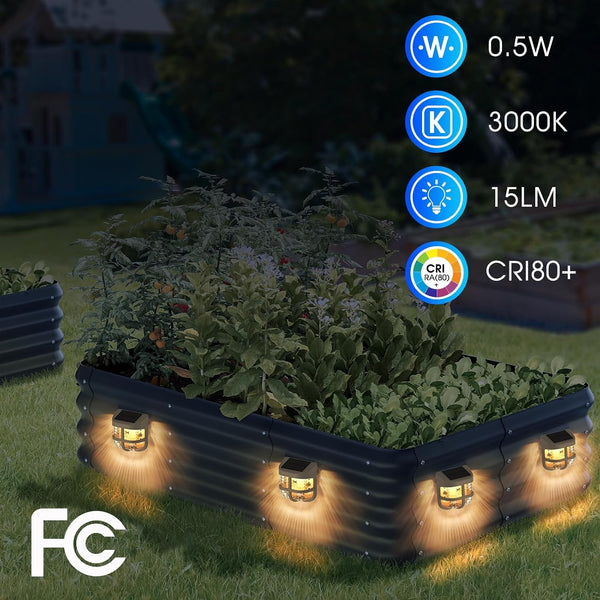 Energetic Solar Powered Garden Lights with Dusk to Dawn Sensors, Gray, 3 Pack6