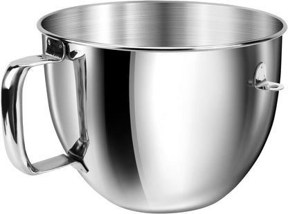 7QT Stainless Steel Mixer Bowl for Kitchenaid Stand Mixers, Kitchen Aid Mixing Bowl for 7QT Lift Mixer with Handle, Compatible with KSM70SKXXBK, Dishwasher Safe1