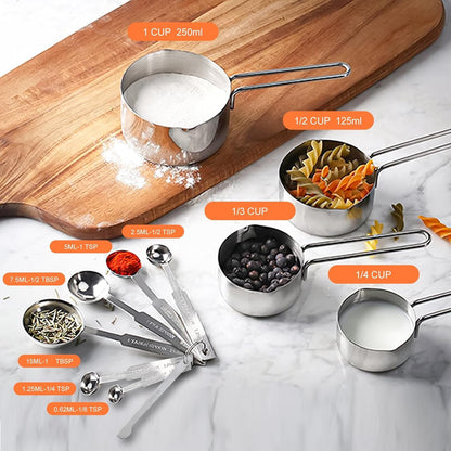 7-Speed Electric Hand Mixer,5 Large Mixing Bowls Set,Handheld Mixers with Whisks Beater,Stainless Steel Metal Nesting Bowl Measuring Cups Spoons Kitchen Cake Blender for Prep Baking Supplies6
