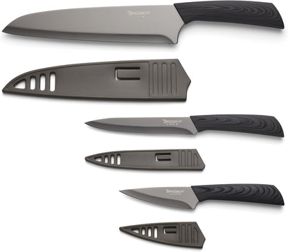 Tomodachi HMC01A612C Raintree Ash – 3 Piece Knife Set with Matching Blade Guards1