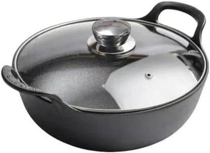 9 Inch Cast Iron Wok with Lid and Handles, Grilling Pan, Use in the Oven, on the Stove, or on the Grill (Wok with Lid 9 Inch)1
