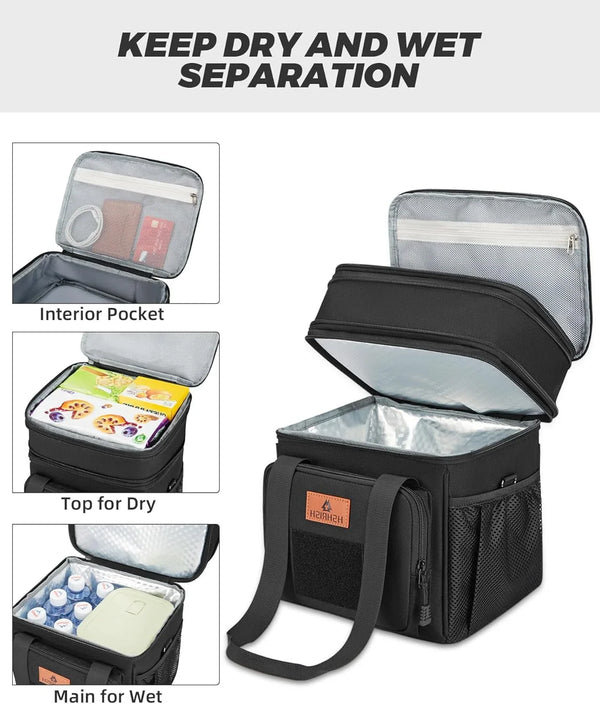 Expandable Lunch Box for Men Durable Leakproof Insulated Lunch Bag 24Cans3