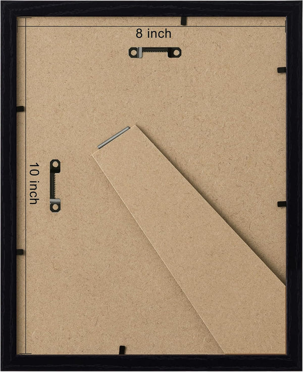 8X10 Picture Frames, Acrylic Cover, Black, Set of 104
