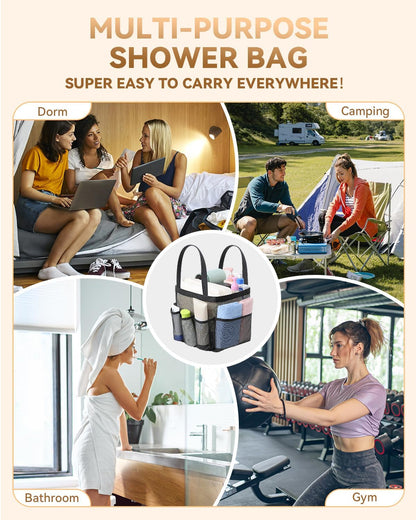 Mesh Shower Caddy Portable for College Dorm Room Essentials6