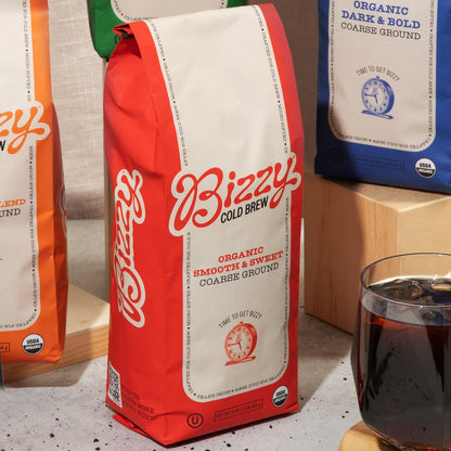 Organic Cold Brew Coffee, Smooth & Sweet Blend, Coarse Ground, 1 LB | Coarse Ground Coffee Optimized for Cold Brew, Medium Roast, Micro Sifted, Specialty Grade, 100% Arabica Coffee, 1 LB2