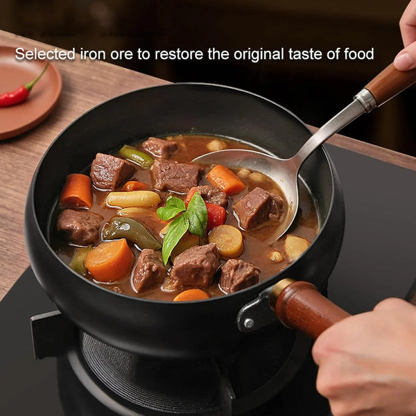 Carbon Steel Wok Pan, 9.4 INCH Nonstick Pre-Seasoned Woks & Stir-Fry Pans with Lid, No Chemical Coating Wok Flat Bottom Small Handmade Chinese Wok for Induction, Gas, Electric & All Stoves7