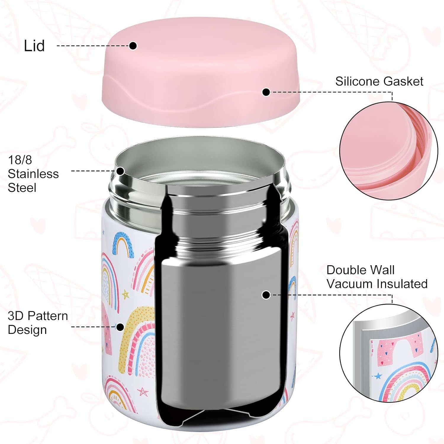 12oz-soup-thermo-for-hot-food-kids-insulated-food-jar-wide-mouth-lunch-container-leak-proof-stainless-steel-vacuum-bento-box-for-school-office-travel-outdoors-white-rainbow