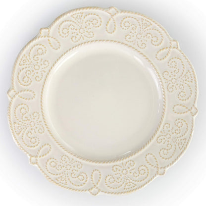 round Decorated Stoneware Scallop Embossed Dinnerware Dish Set, 16 Piece, Luna3