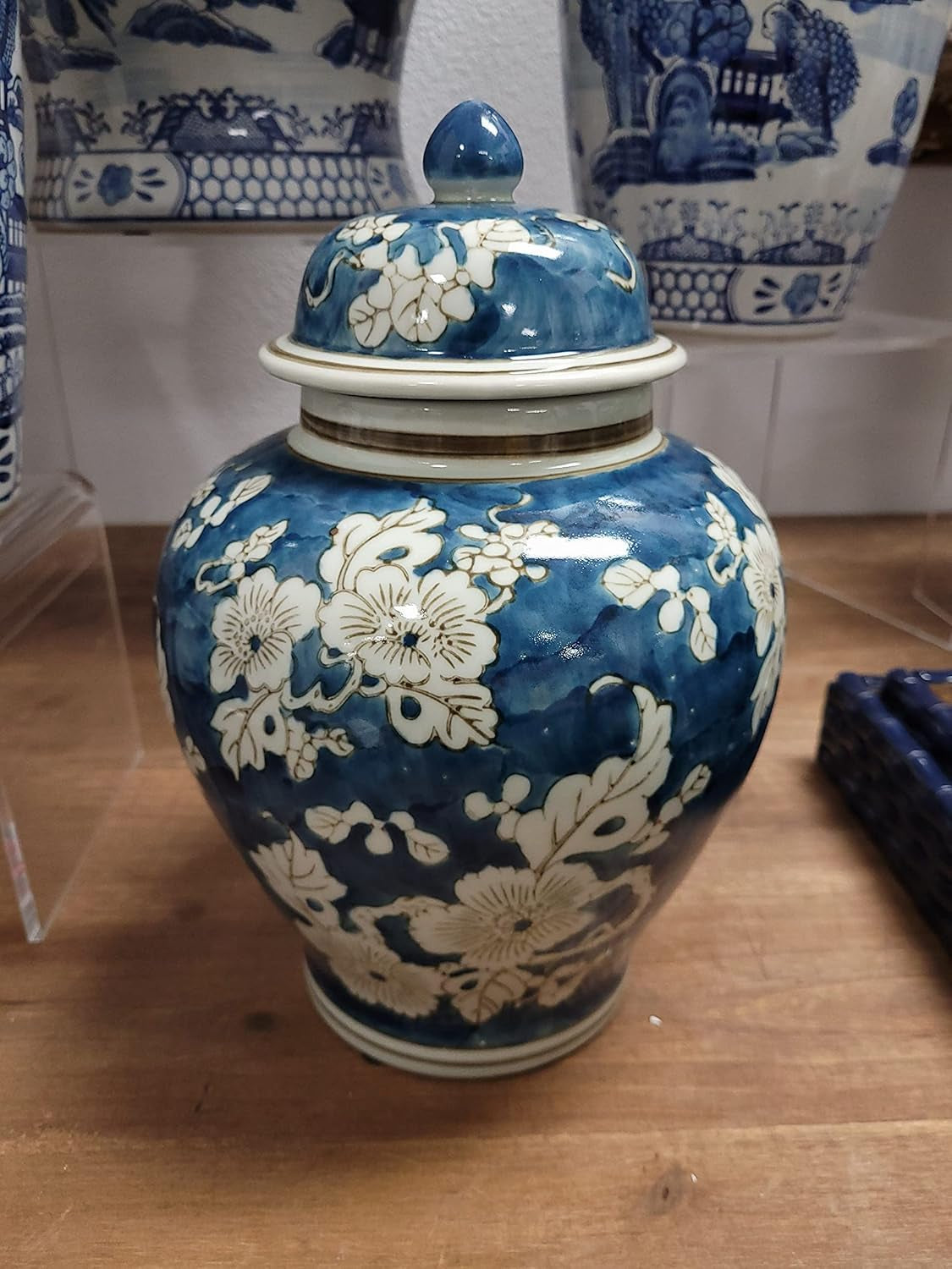 blue-and-white-flower-chinoiserie-ginger-jar-12-w-lid-ginger-jar-tea-storage-decorative-home-decor-jar
