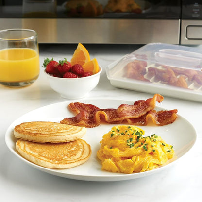 Bacon Rack with Lid, 10.25X8X2 Inches4