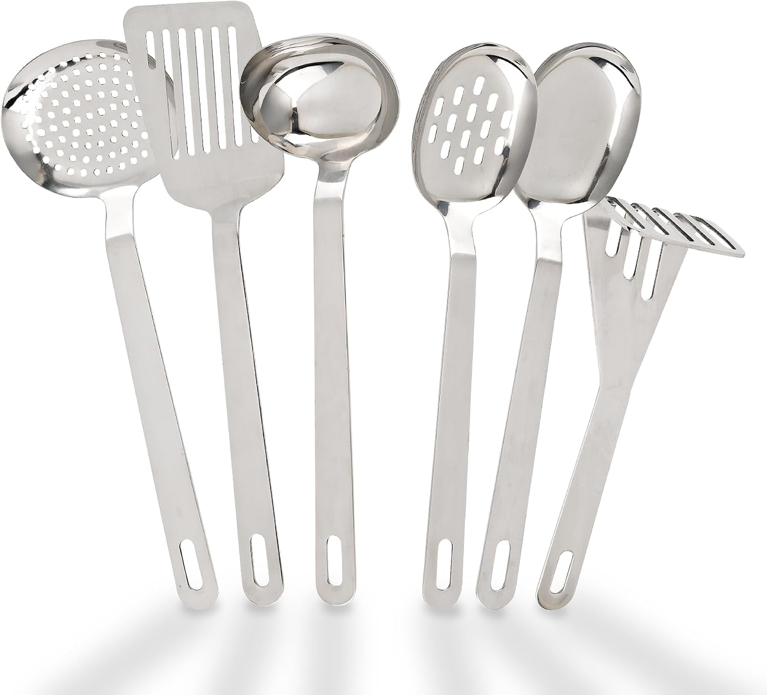 kitchen-utensils-set-stainless-steel-6-piece-stainless-steel-cooking-utensils-potato-masher-skimmer-fork-solid-spoon-slotted-turner-perforated-spoon-gravy-ladle
