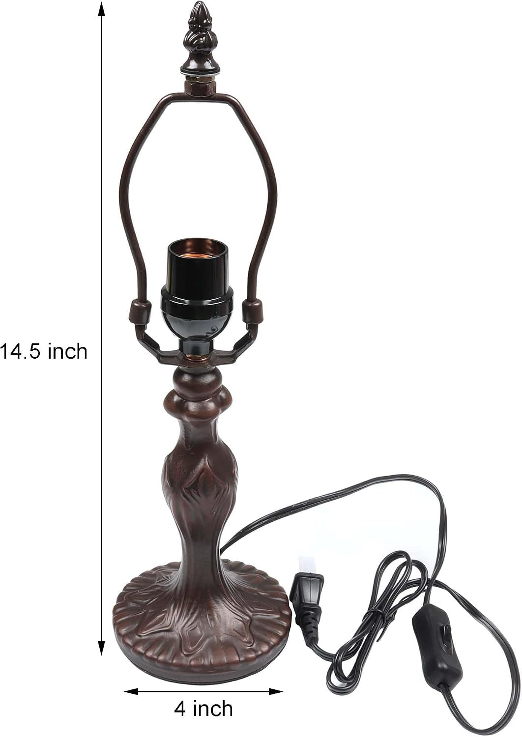 b10718-antique-brown-table-lamp-base-with-e26-light-socket-4-wx14-5-h