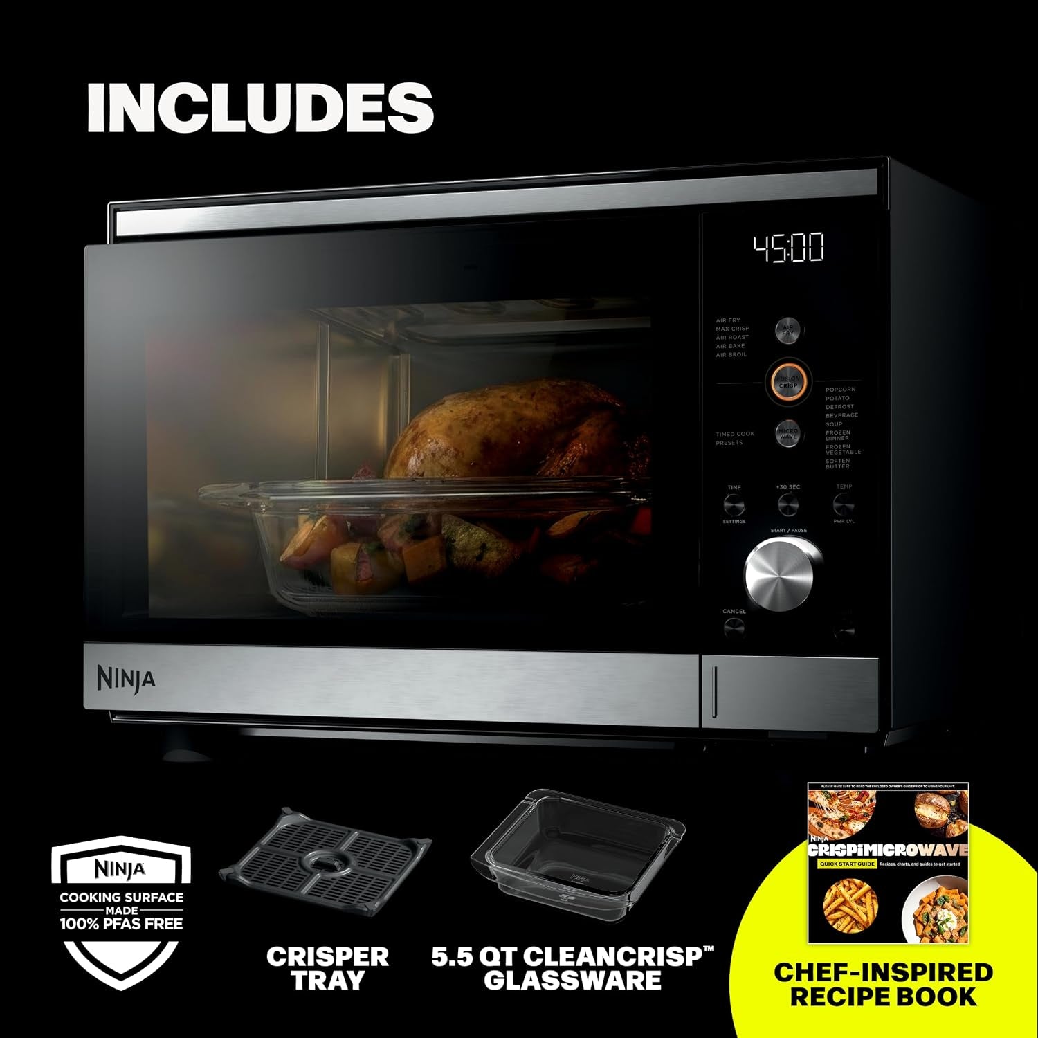 ninja®-crispi™-microwave-air-fryer-with-fusioncrisp-silver-mw101-replaces-a-countertop-microwave-and-air-fryer-with-14-functions-fast-1000w-microwave-and-powerful-1700w-ninja®-air-fryer