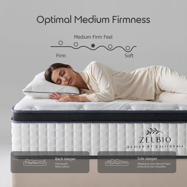 King Size 14" Hybrid Mattress,Medium, Motion Isolating6