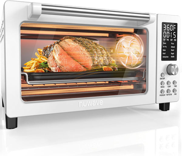 Bravo Pro Smart Air Fryer Toaster Oven Countertop Combo | 10-In-1 Cooking Functions, 1800W, 50-450°F, 21-Qt, Pfas-Free, Upgraded Super Convection, Cream1