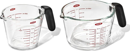 OXO Good Grips Glass Measuring Cup Set, 2 Cup & 4 Cup with Non-Slip Handle1