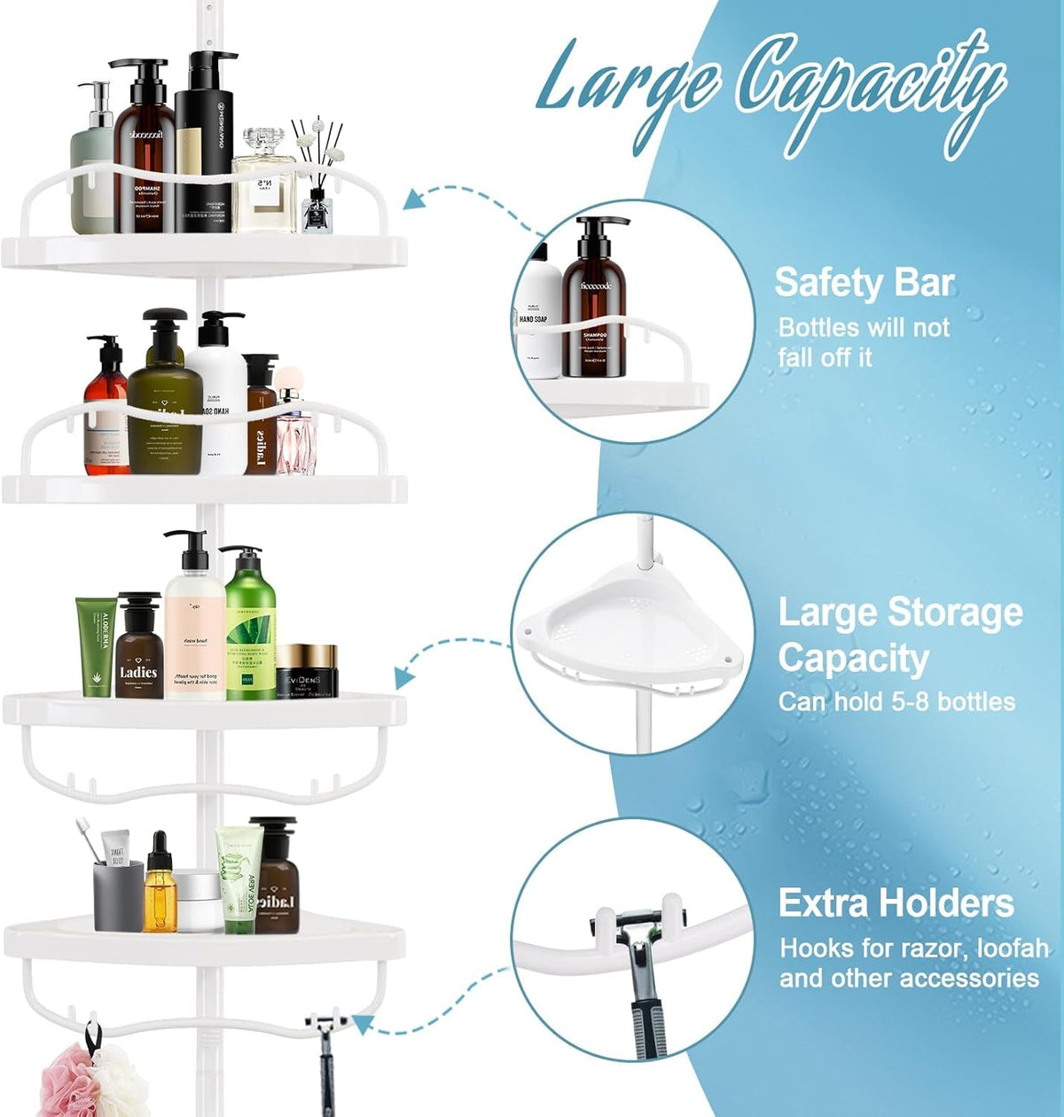 corner-shower-caddy-tension-pole-rustproof-bathtub-storage-organizer-with-4-adjustable-shelves-bathroom-shower-rack-shampoo-holders-for-inside-shower-40-120-floor-to-ceiling-shower-caddy-white