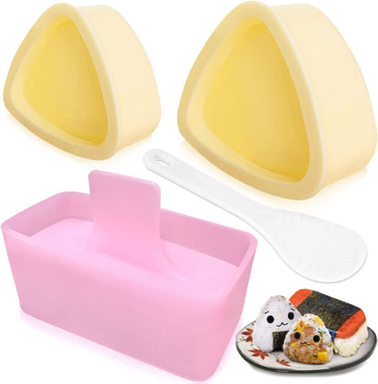 Onigiri Mold, 3 Pack Musubi Press Maker Triangle Rice Ball Mold Maker for Kid Lunch Bento and Home DIY1