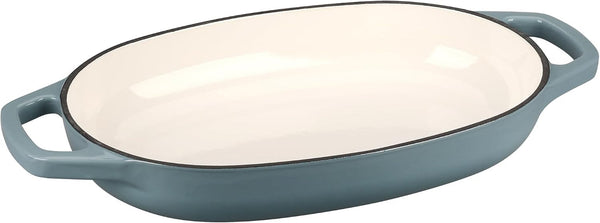 Enameled Cast Iron Oval Dutch Oven Pot with Lid, Dutch Oven for Sourdough Bread Baking, Bread Oven, Bread Dutch Oven, Oval Bread Pan, 5Qt, Seasalt6