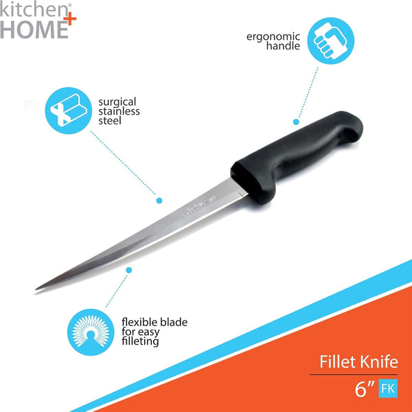 Fillet Knife – Flexible 7” Ultra Sharp Surgical Stainless Steel Curved Boning Knife2