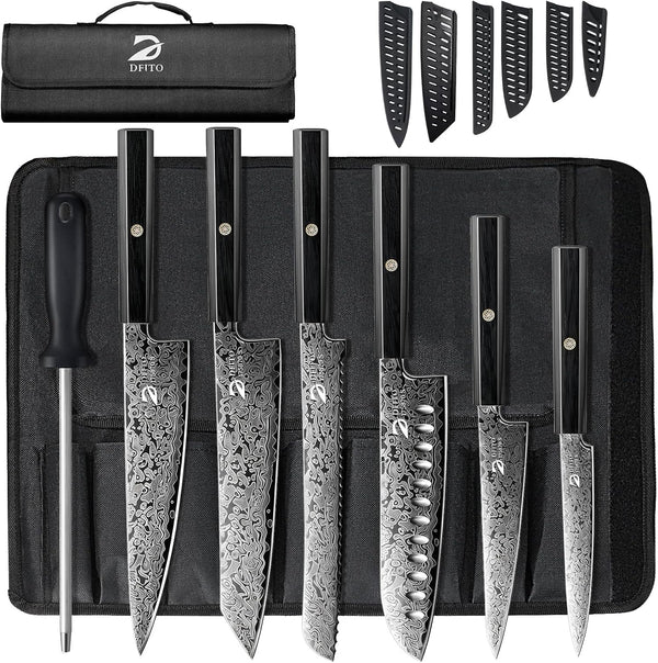 Chef Knife Sets with Roll Bag, Ultra Sharp Japanese Kitchen Knife Set1