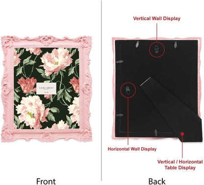 Laura Ashley 8X10 Pink Ornate Textured Hand-Crafted Photo Frame with Easel2
