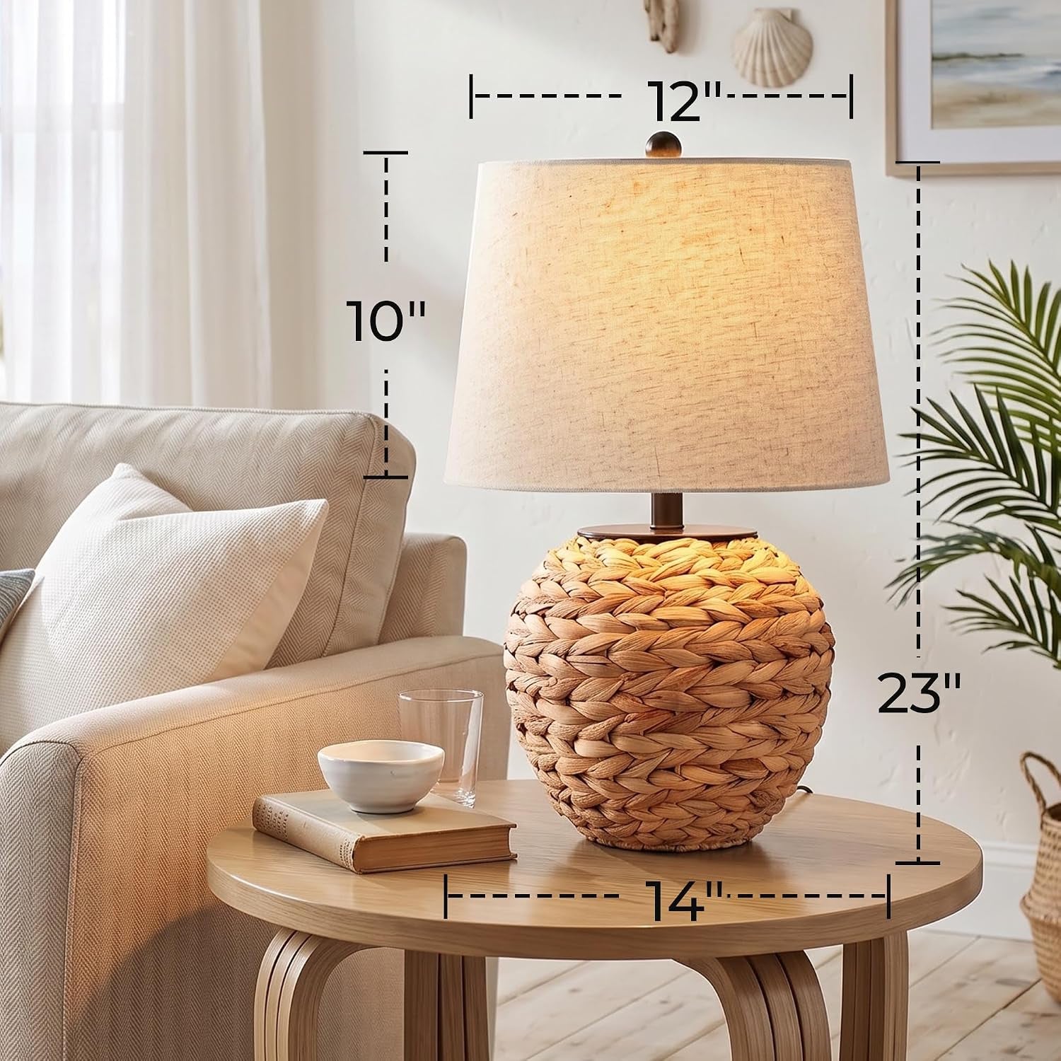 23-rattan-table-lamp-with-natural-woven-water-hyacinth-basket-base-linen-drum-shade-boho-farmhouse-bedside-lamp-for-living-room-bedroom-includes-3-color-temperature-led-bulb