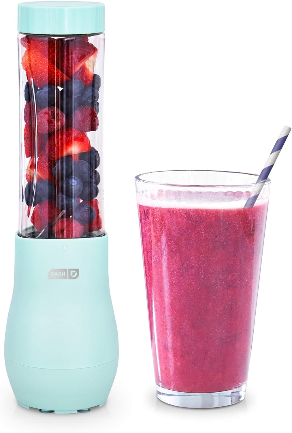 mighty-mini-blender-small-personal-blender-for-smoothies-protein-shakes-frozen-fruit-with-travel-lid-stainless-steel-blades-bpa-free-tritan™-cup-10-ounce-aqua