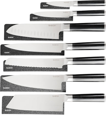 14-Piece Full Tang Forged Kitchen Knife Set – High-Carbon 1.4116 German Steel Cutlery with Protective Sheaths – Professional Chef Knife Set1