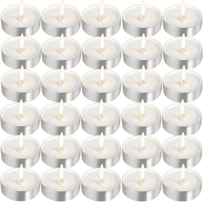 Unscented Tea Light Candles 30 Pack 2.5-3 Hour Burn White Smokeless1