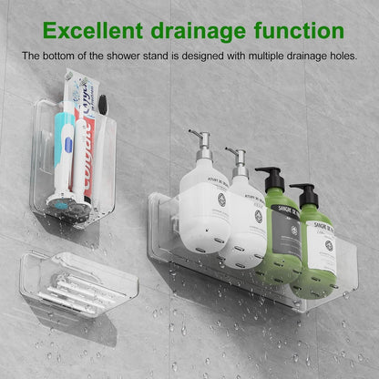 Adhesive Shower Caddy Shower Shelves Bathroom Organizer and Storage6