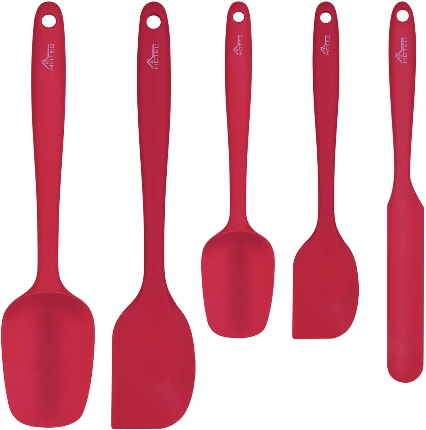 heat-resistant-600-bpa-free-silicone-rubber-spatula-set-kithchen-cooking-spatulas-baking-mixing-for-non-stick-cookware-dishwasher-safe-red-set-of-5