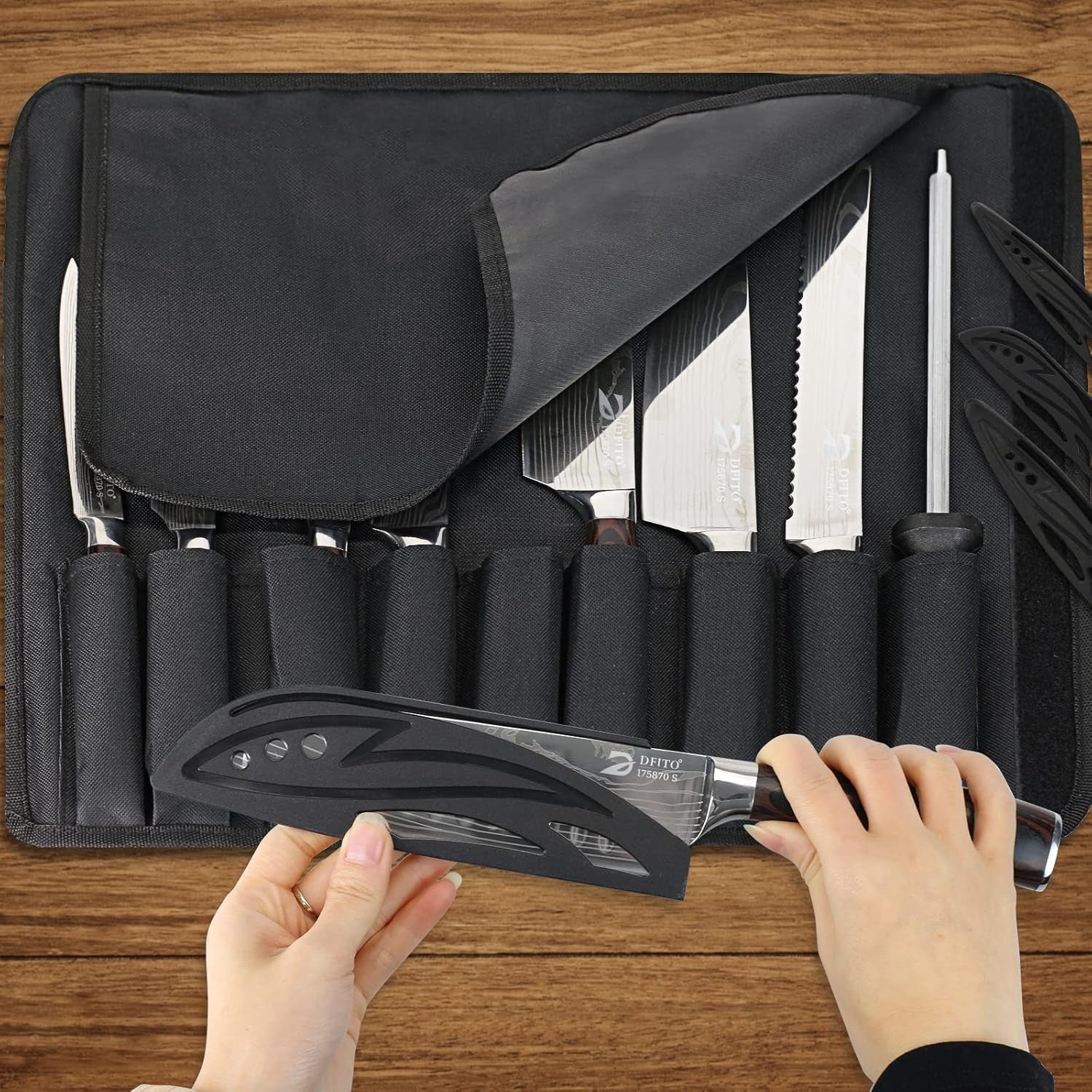 chef-knife-sets-with-roll-bag-9-pieces-professional-knife-set-high-carbon-stainless-steel-kitchen-knife-set-with-sharpener-red-pakkawood-handle-kitchen-home-cooking-dishwasher-safe