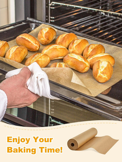 Parchment Paper Roll for Baking, 13 in X 278 Ft, 300 Sq.Ft | Unbleached Non-Stick Baking Paper with Slide Cutter, Heavy-Duty & Extra Long, Oven Safe, for Cooking, Grilling, Frying3