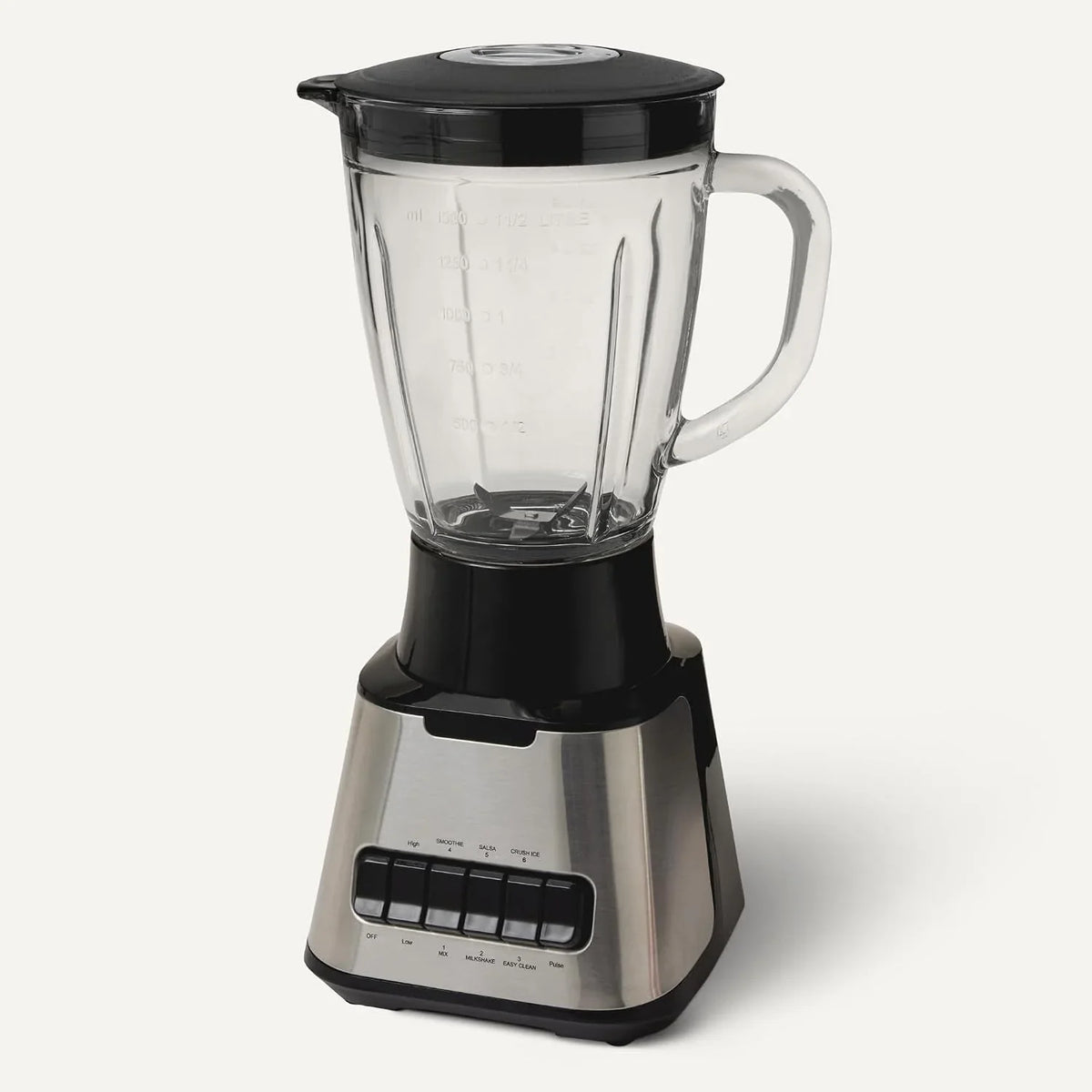 powerful-700w-countertop-blender-with-6-cup-50-fl-oz-glass-jar-6-pre-programmed-functions-ice-crush-stainless-steel-blades-black-silver