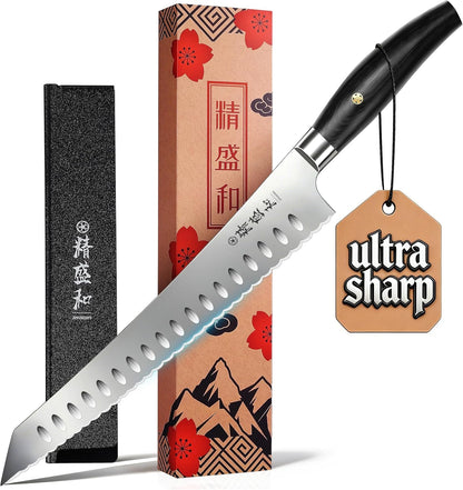 Bread Knife for Homemade Bread,Serrated Blade 10 in with Cover1