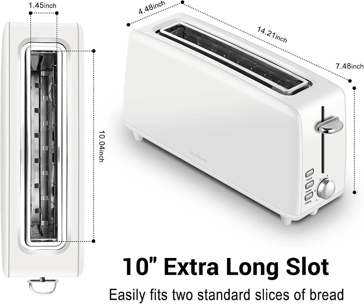 stainless-steel-toaster-2-slice-slim-10-single-long-slot-white-6-shade-settings-extra-wide-slot-fits-bagels-artisan-bread-defrost-cancel-function-removable-crumb-tray