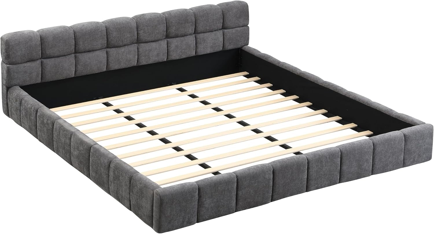 king-size-elegant-chenille-upholstered-platform-bed-with-thick-headboard-and-footboard-block-style-upholstery-grounded-bed-frame-gray