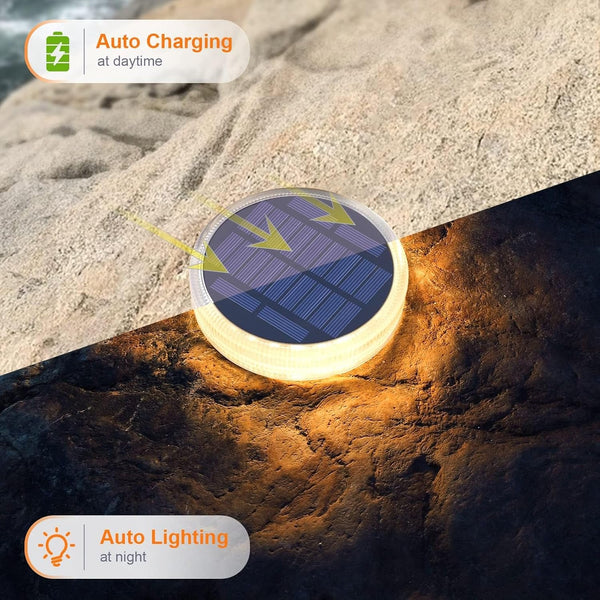 Stick on Solar Dock Deck Step Lights Outdoor Waterproof 4 Pack3
