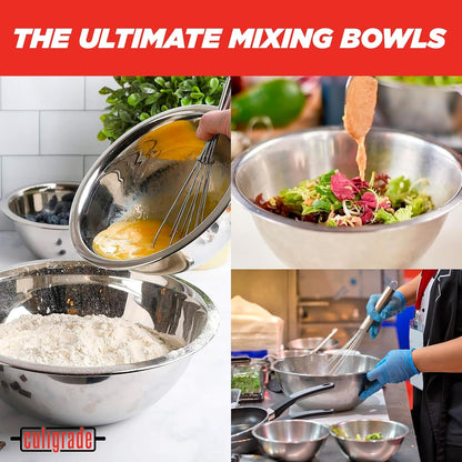 Culigrade Stainless Steel Mixing Bowls Set – 6-Piece Nesting Metal Mixing Bowls (0.75–8 Qt) – Durable, Rust-Resistant, Easy to Clean – for Baking, Cooking, Meal Prep & Serving8