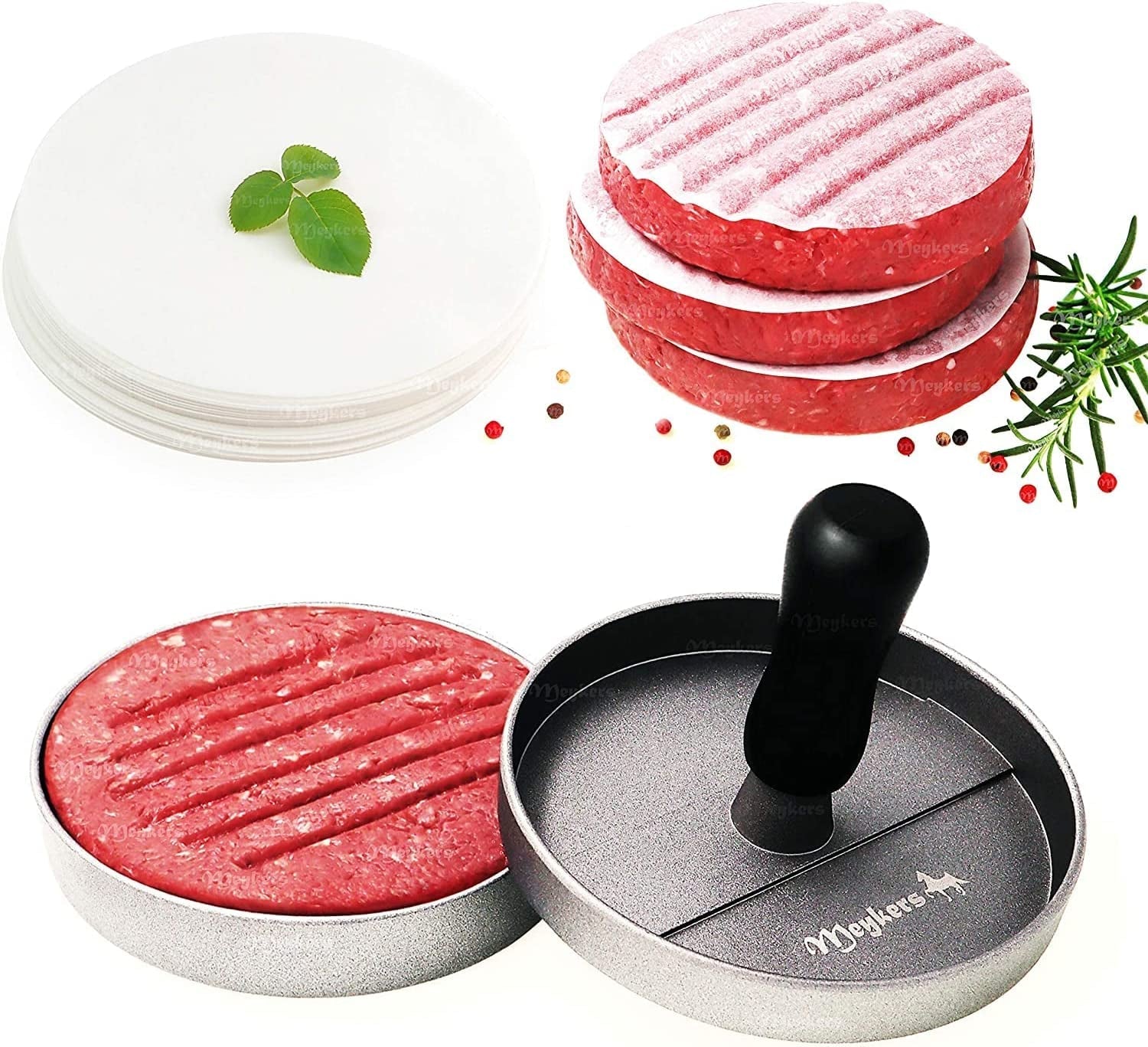 hamburger-press-patty-maker-150-paper-4-5-burger-mold-meat-shaper-non-stick-bpa-free-dishwasher-safe-juice-locking-grooves-wax-paper-beef-cheese-burger-for-kitchen-grill-griddle-bbq