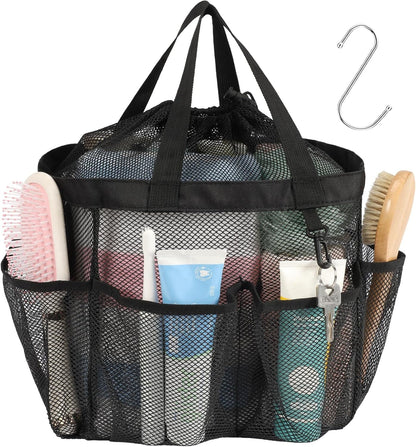 Mesh Shower Caddy Portable with Drawstring - 2-Handle Shower Bag for Dorm1