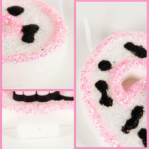 Pink Cow Glitter Birthday Candles Number 1 Birthday Decorations, Holy Cow Im One Birthday Decorations, Number 1 Candle for Cake, Cowgirl Theme Number Candle for Girls First 1St Birthday Party Décor5
