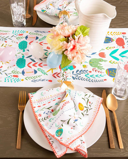 Easter Folk Collection, Kitchen Tabletop, Table Runner, 14X72, Easter Folk7