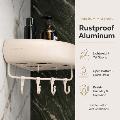 Corner Shower Caddy Suction Cup, Removable Bath Organizer Shelf8
