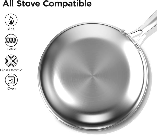 11" Hybrid Wok Pan with Lid, Nonstick Deep Skillet for Stir-Fry | Non-Toxic Coating, Dishwasher & Oven Safe, Induction Ready, Stay-Cool Handle, 3-Ply Stainless Steel Clad for Fast Heat4