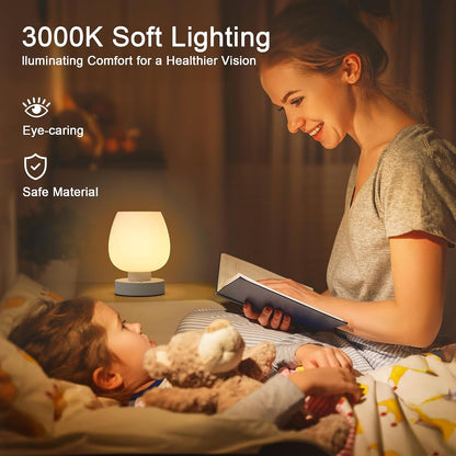 Cordless Touch Bedside Table Lamp, Small Rechargeable Battery RGB Light6