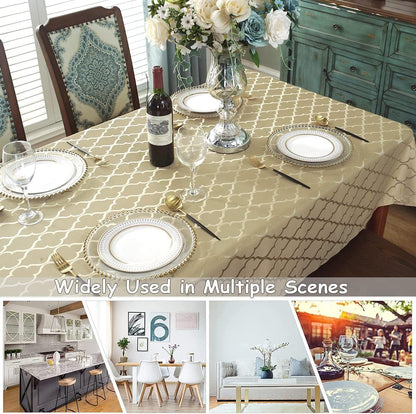 Jacquard Tablecloth, Rectangle, Gold, 60" X 84"5