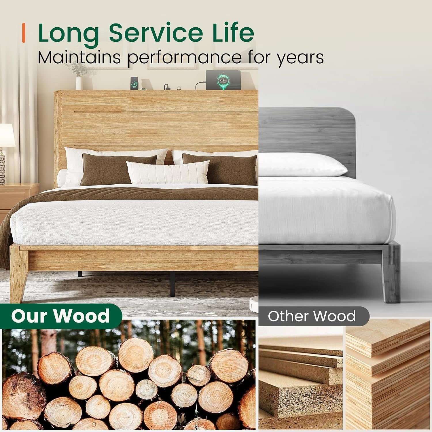 queen-size-wood-platform-bed-frame-with-mid-century-modern-tall-headboard-charging-station-built-in-headboard-shelf-solid-sustainable-bedframe-no-box-spring-needed-easy-assembly-natural