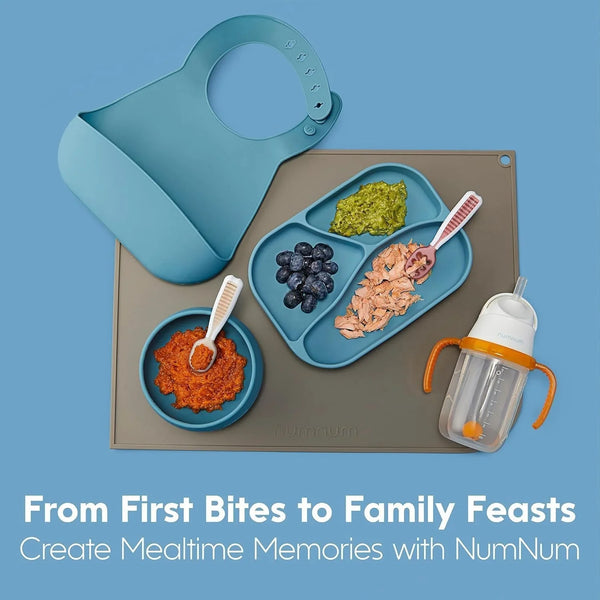 Baby Spoons Self Feeding 6 Months, 2-Pack Blue/Orange | First Stage Silicone Pre Spoon Utensils for Baby Led Weaning, BPA Free Baby Feeding Essentials, Dishwasher Safe8